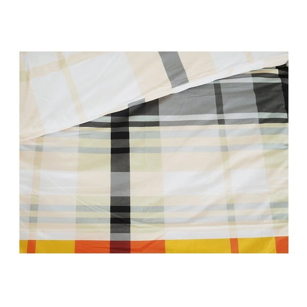 Pomarańczowa pościel jednoosobowa z kory 140x200 cm Orabge Kube – B.E.S.-image-1