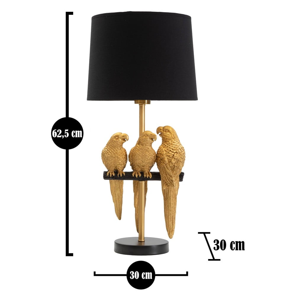 Czarna lampa stołowa Mauro Ferretti Parrots (zdjęcie 3)