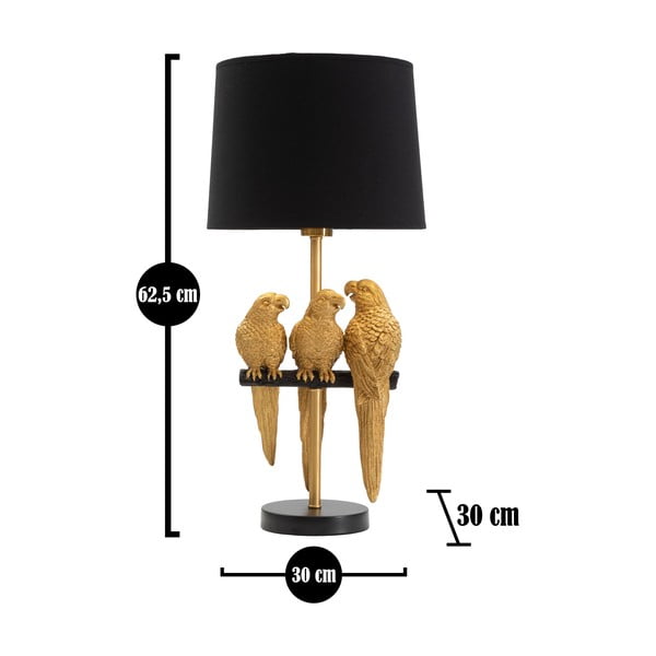 Czarna lampa stołowa Mauro Ferretti Parrots-image-2