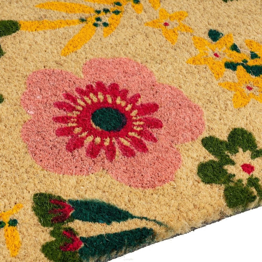 Wycieraczka z włókna kokosowego 40x60 cm Flora – Casa Selección (zdjęcie 3)