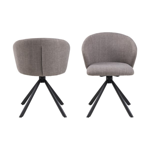 Szare tapicerowane fotele jadalniane zestaw 2 szt. Pippa – Actona-image-2