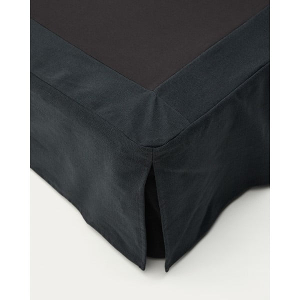 Antracytowe tapicerowane łóżko dwuosobowe 180x200 cm Jaira – Kave Home-image-4