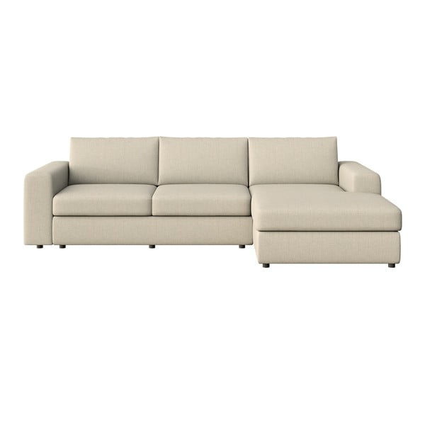 Beżowy narożnik (prawostronny/z szezlongiem) Baga – Rodier