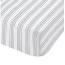 Szaro-białe bawełniane prześcieradło Bianca Check And Stripe, 135x190 cm