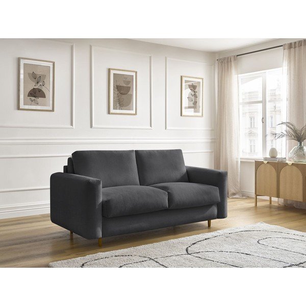 Czarna sofa do spania/rozkładana 200 cm Cocoone – Bobochic Paris-image-1
