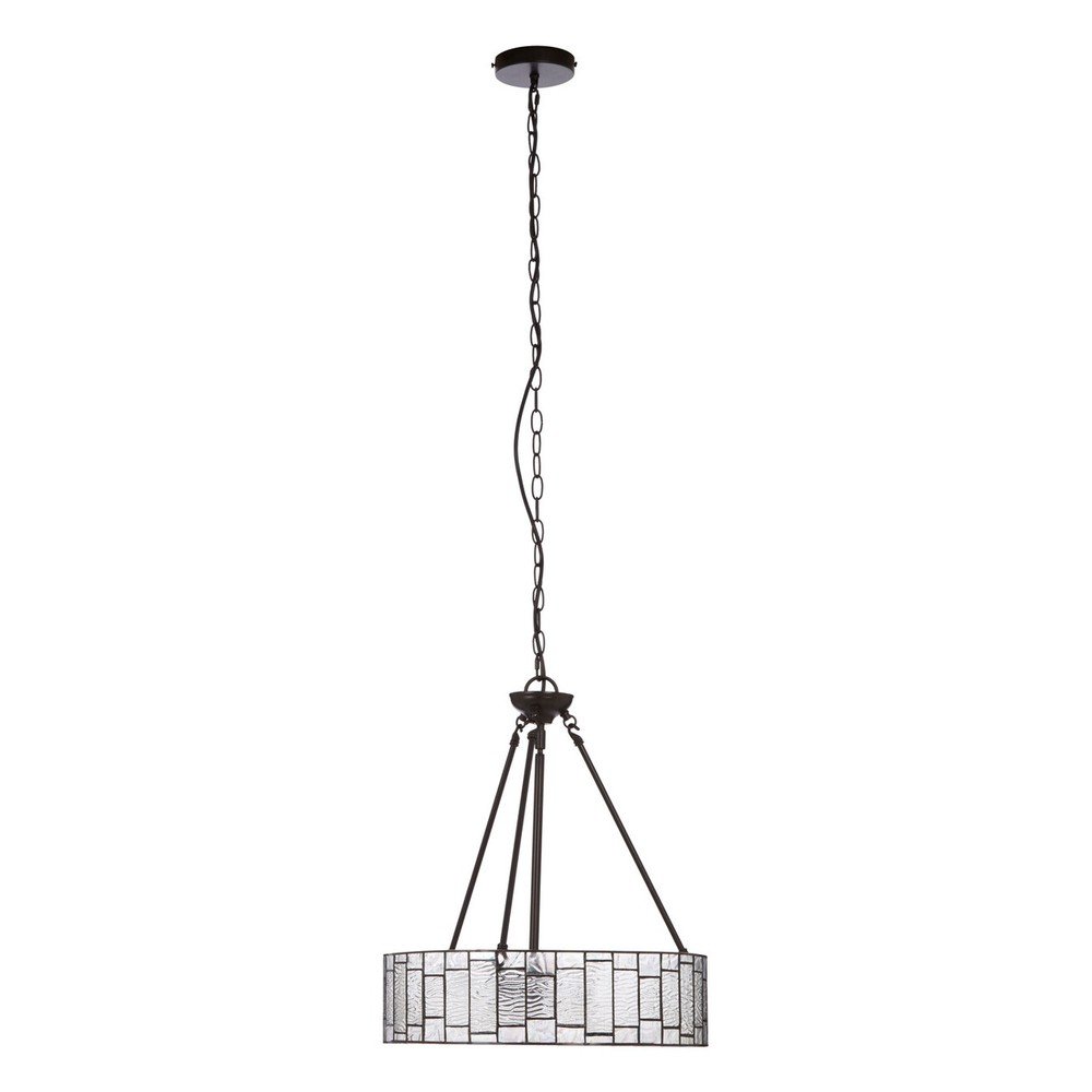 Metalowa lampa wisząca ze szklanym kloszem ø 46 cm Waldorf – Premier Housewares