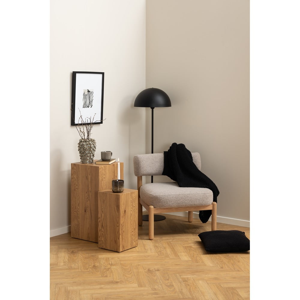 Beżowy fotel z materiału bouclé Burley – Actona (zdjęcie 8)