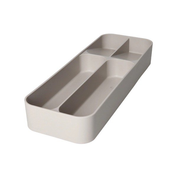 Szary plastikowy organizer na sztućce do szuflady 13,5 x 39 cm – Brandani