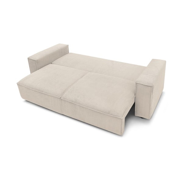 Beżowa sztruksowa rozkładana sofa 245 cm Nihad – Bobochic Paris-image-4