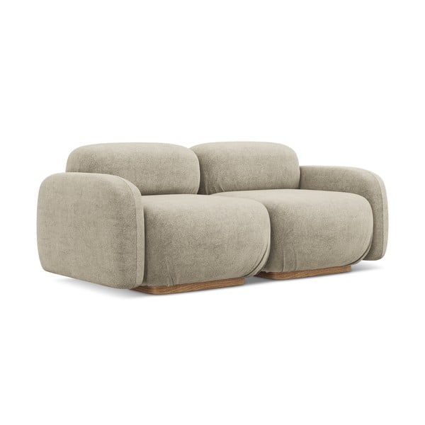 Beżowa sofa modułowa z materiału bouclé 190 cm Ailani – Makamii-image-2
