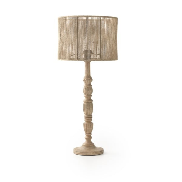 Biało-naturalna lampa stołowa (wys. 68 cm) – Geese