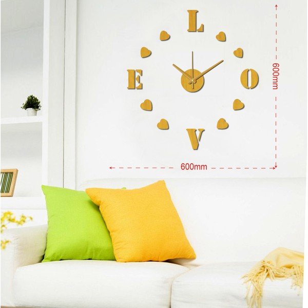Zegar samoprzylepny Mauro Ferretti Love, ⌀ 60 cm-image-1