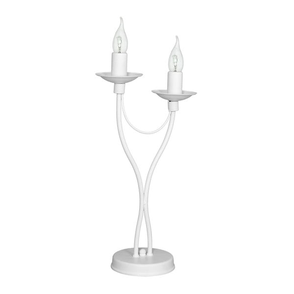 Biała lampa stołowa Glimte Spirit, wys. 47 cm