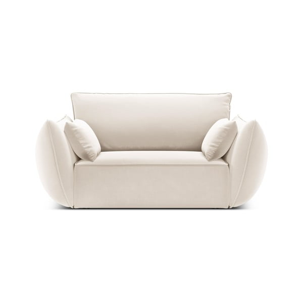 Beżowy aksamitny fotel Vanda – Mazzini Sofas-image-2