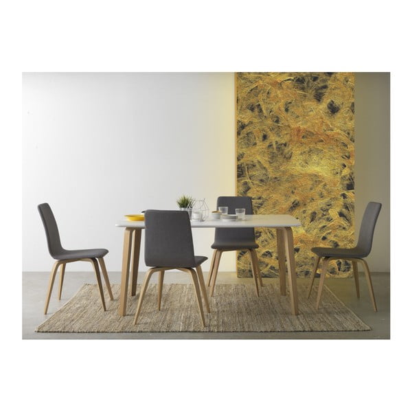 Zestaw 4 drewnianych krzeseł z obiciem Geese-image-1