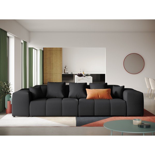 Czarna sofa 320 cm Rome – Cosmopolitan Design-image-1