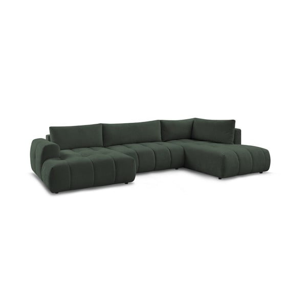 Zielony rozkładany/ze schowkiem narożnik (prawostronny/w kształcie litery U) Fuji – Bobochic Paris-image-3