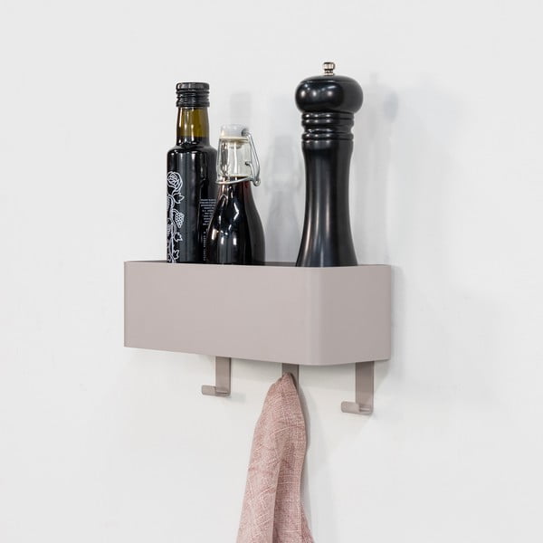 Szarobrązowa ścienna stalowa półka łazienkowa Multi – Spinder Design-image-3