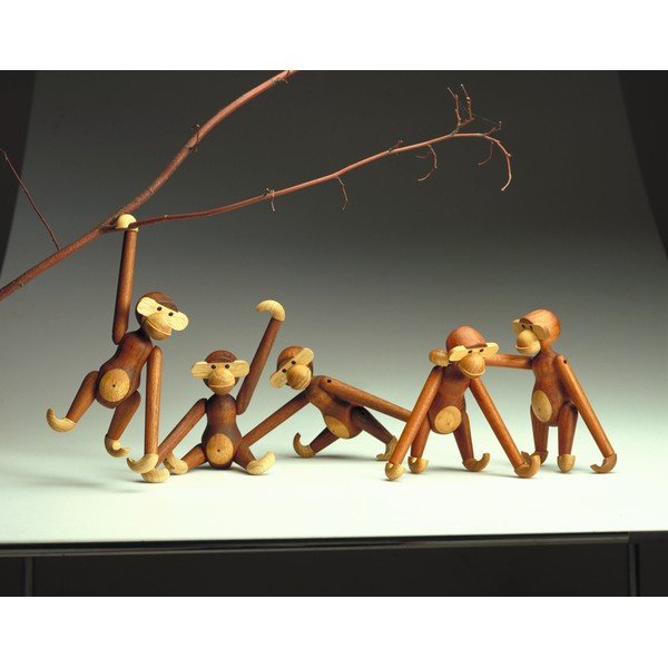 Figurka z litego drewna Kay Bojesen Denmark Monkey-image-1