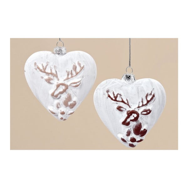 Zestaw 6 wiszących dekoracji Winter Heart