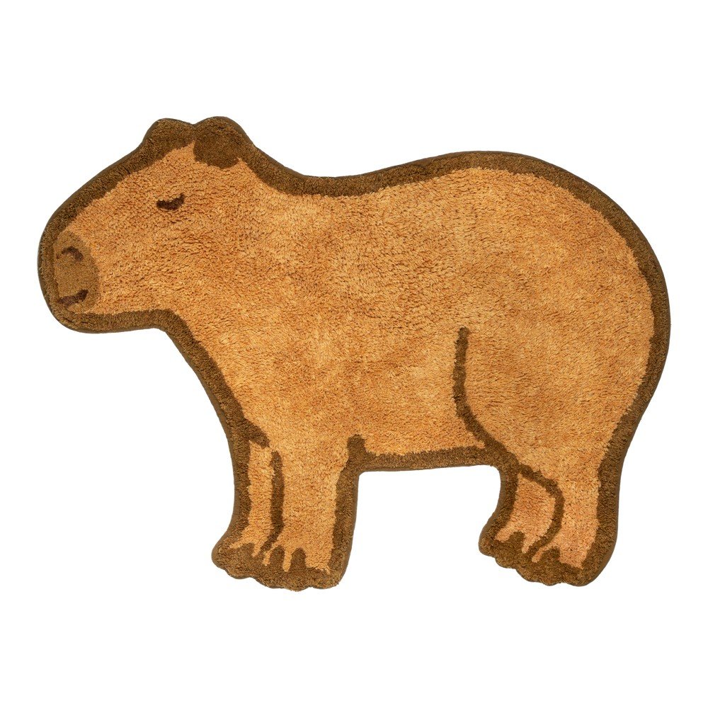 Brązowy bawełniany dywan dziecięcy 52x68 cm Capybara – Sass & Belle