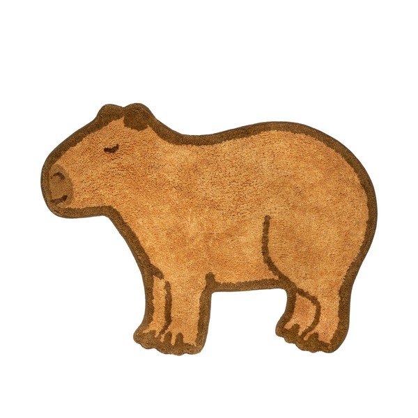 Brązowy bawełniany dywan dziecięcy 52x68 cm Capybara – Sass & Belle