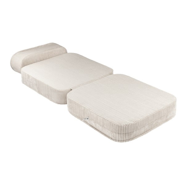 Kremowy sztruksowy fotel dziecięcy Flip – Wigiwama-image-2