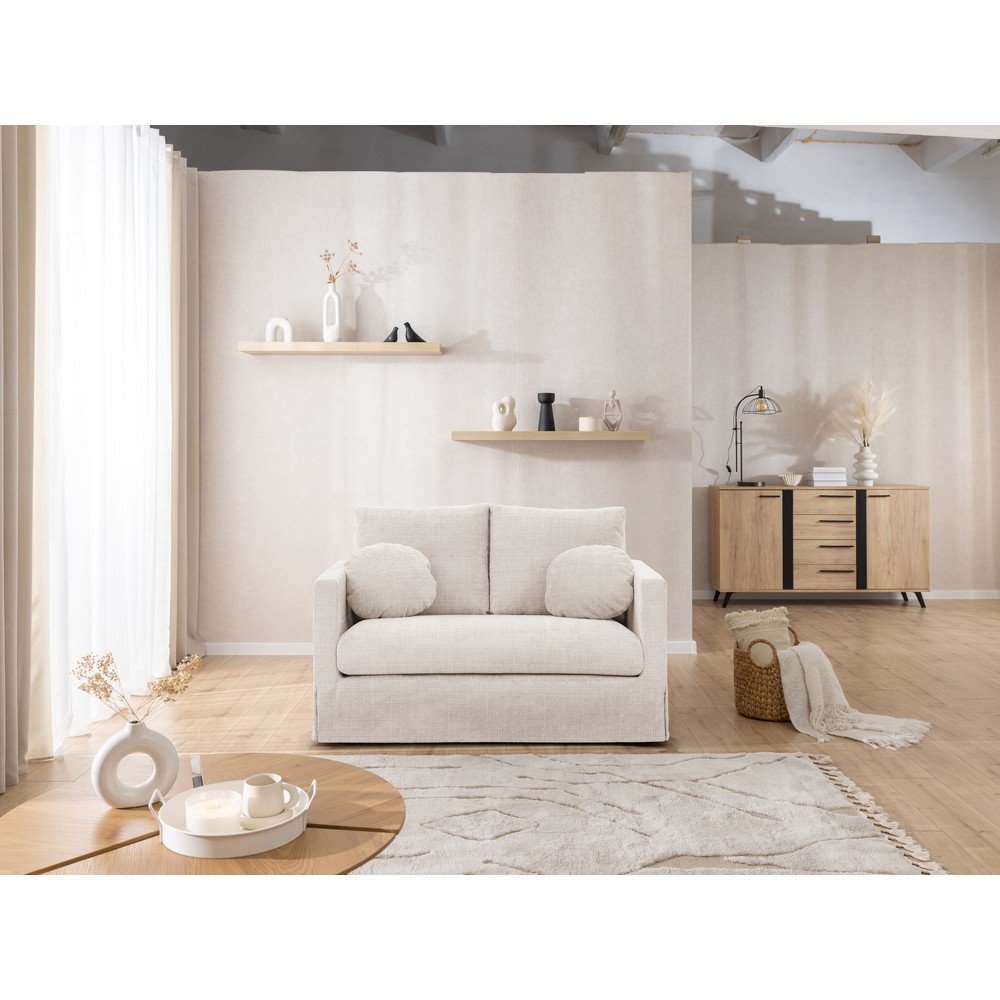 Kremowy pokrowiec 2-osobowy Paphos – Ropez (zdjęcie 4)