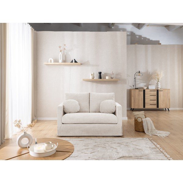 Kremowa sofa 140 cm Paphos – Ropez-image-1