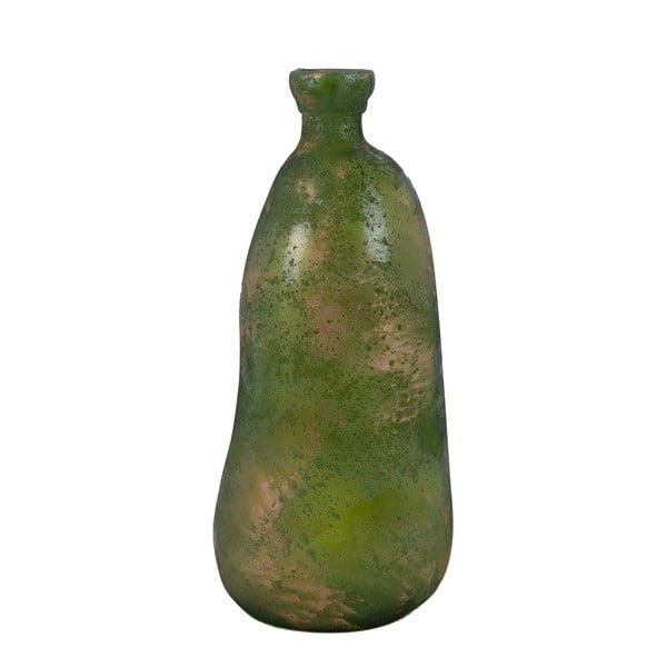 Zielony wazon ze szkła z recyklingu z patyną Ego Dekor Simplicity, wys. 51 cm
