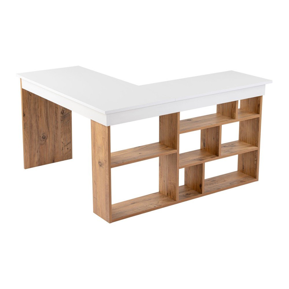 Biurko w dekorze sosny 120x130 cm Vesper – Kalune Design