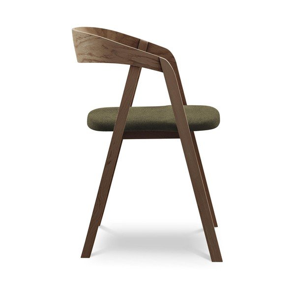 Zielony fotel jadalniany z litego drewna Erika – Makamii-image-2