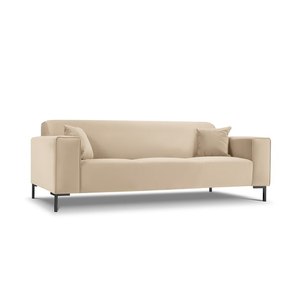Beżowa aksamitna sofa Cosmopolitan Design Siena-image-3