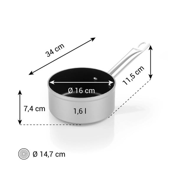 Garnek aluminiowy odpowiedni na indukcję 1,3 l GrandChef+ – Tescoma-image-1