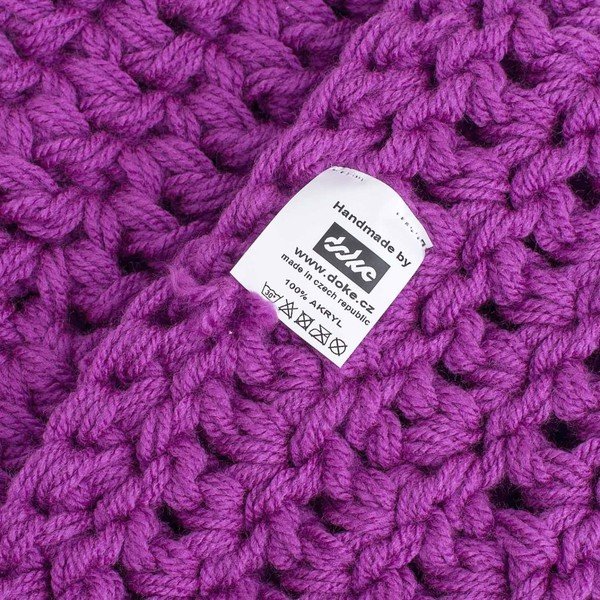 Fioletowy szalik/komin szydełkowy DOKE Lilo-image-2