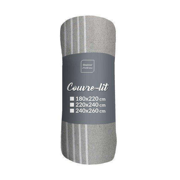 Szara narzuta 240x260 cm Adele – douceur d'intérieur
