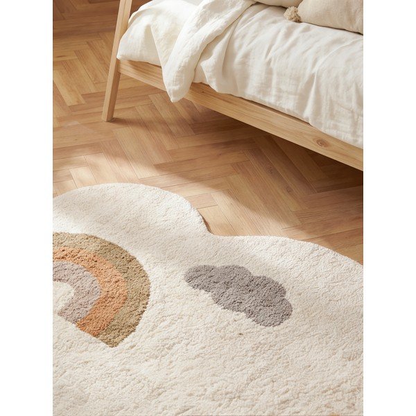 Kremowy bawełniany dywan dziecięcy odpowiedni do prania/tkany ręcznie 140x200 cm Snuggle Willy – Hanse Home-image-3