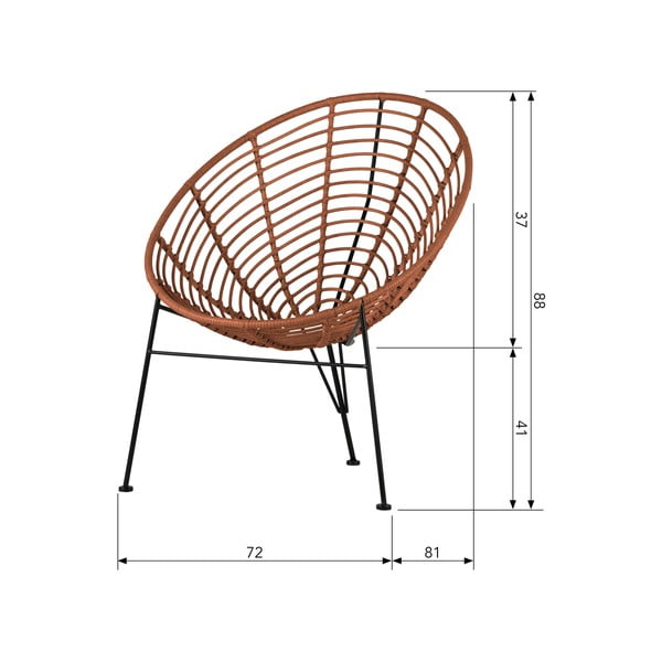 Czerwony fotel WOOOD Jane-image-4