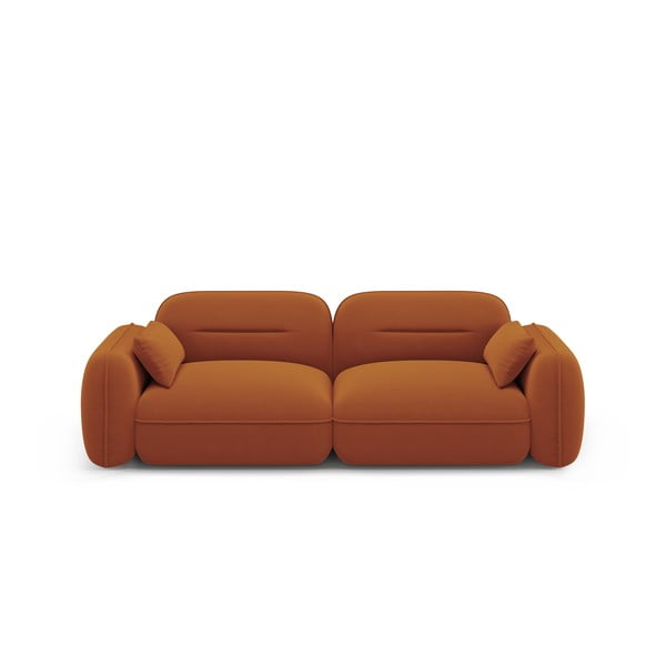 Pomarańczowa aksamitna sofa 230 cm Audrey – Interieurs 86