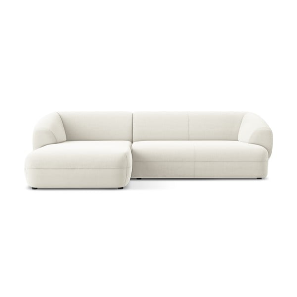 Biały aksamitny narożnik (lewostronny) Moana – Makamii