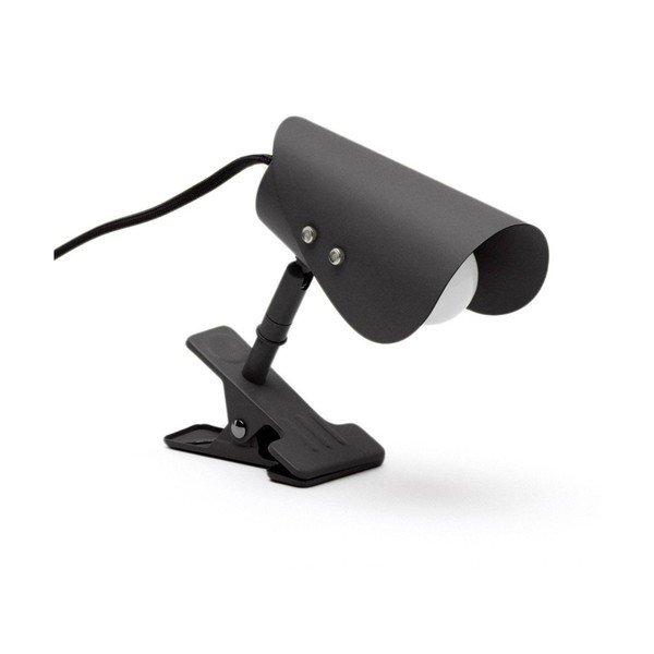 Czarna metalowa lampa stołowa z klipsem (wysokość 16 cm) Jula – Kave Home