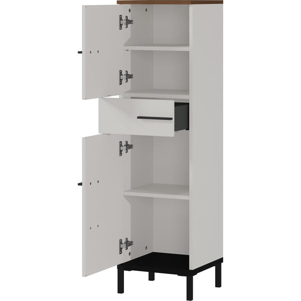 Szarobeżowa szafka łazienkowa w dekorze orzecha 34x123 cm Yonkers – Germania-image-2