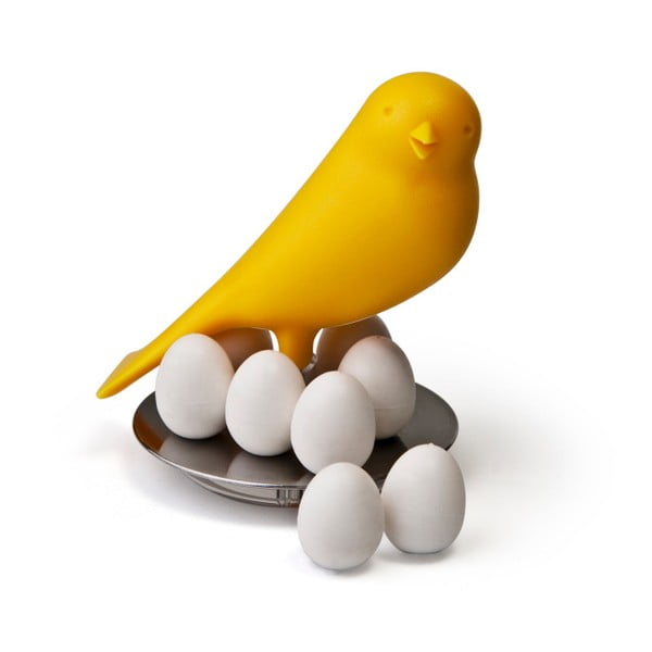 Żółty
  stojak z magnesami Qualy Magnetic Egg Sparrow