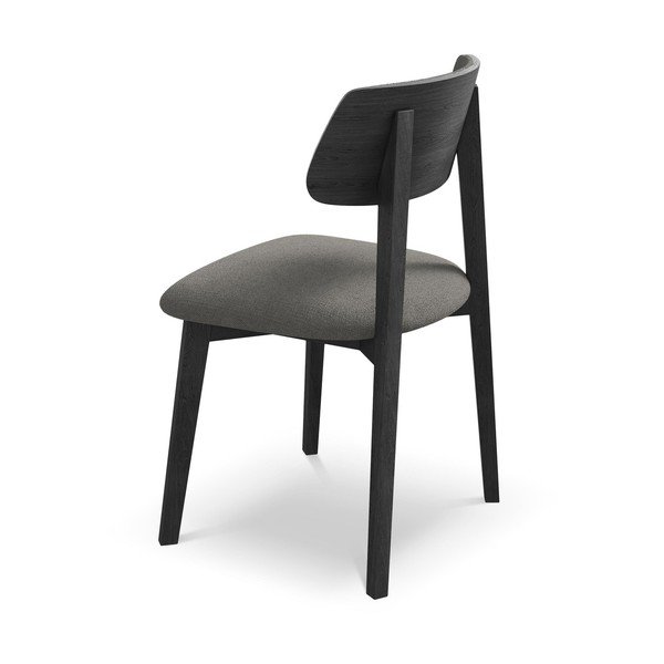 Szare krzesło z litego drewna Niu – Makamii-image-3