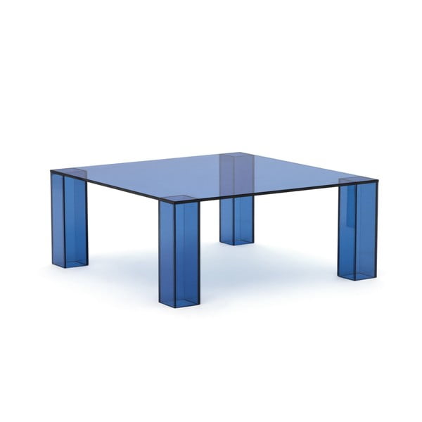 Niebieski szklany stolik 85x85 cm Adularia – Kave Home