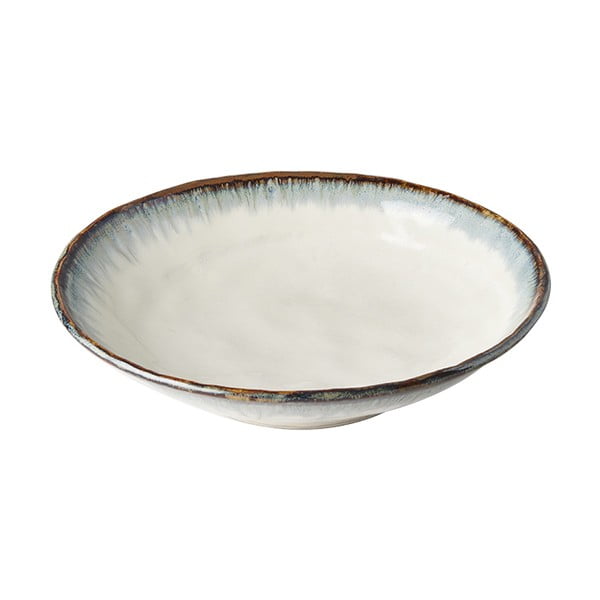 Biały głęboki talerz ceramiczny MIJ Aurora, ø 24 cm