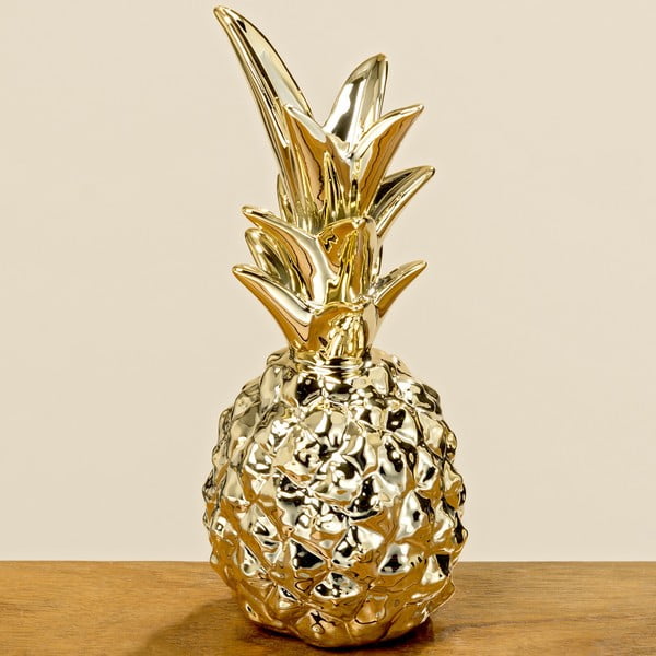 Złota dekoracja ceramiczna Boltze Pineapple