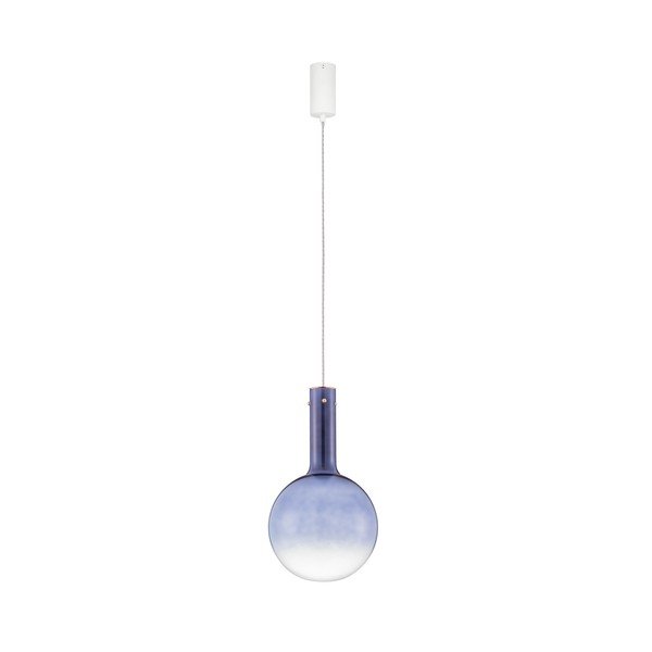 Niebieska szklana lampa wisząca LED ze ściemniaczem ø 25 cm Nostos – Nova Luce