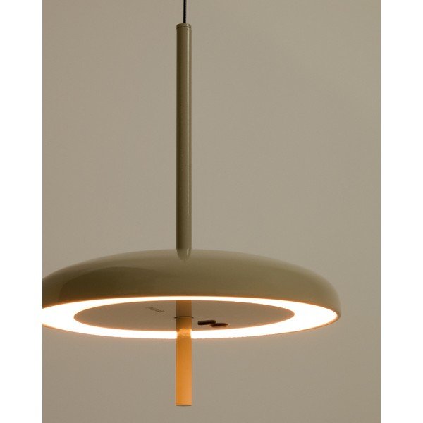 Jasnoszara lampa sufitowa LED ze ściemniaczem z metalowym kloszem ø 16 cm Porte – Kave Home-image-1