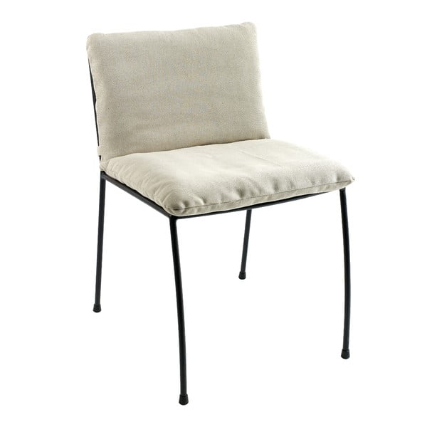 Czarne krzesło druciane z białym siedziskiem Serax Commira